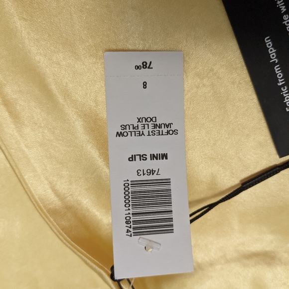 NWT YELLOW Aritzia Babton Slip Skirt - Picture 6 of 8